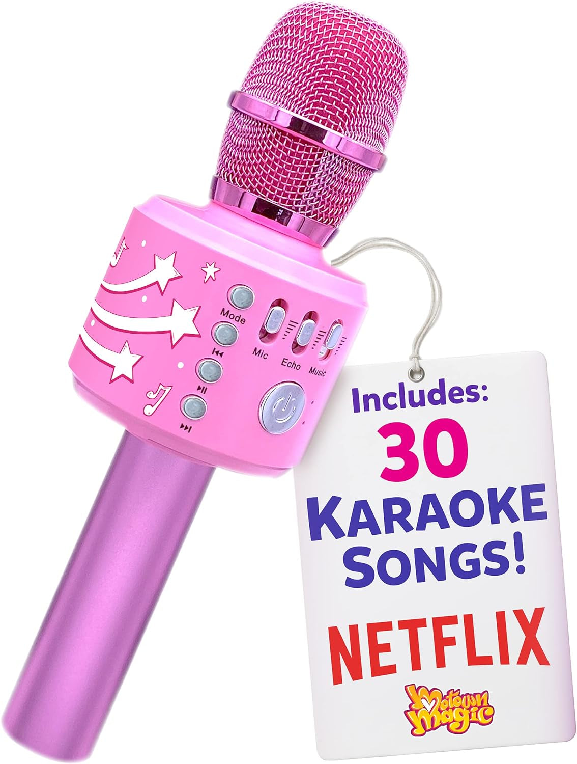 Kids Karaoke Microphone: Includes Bluetooth & Pre-Loaded Songs