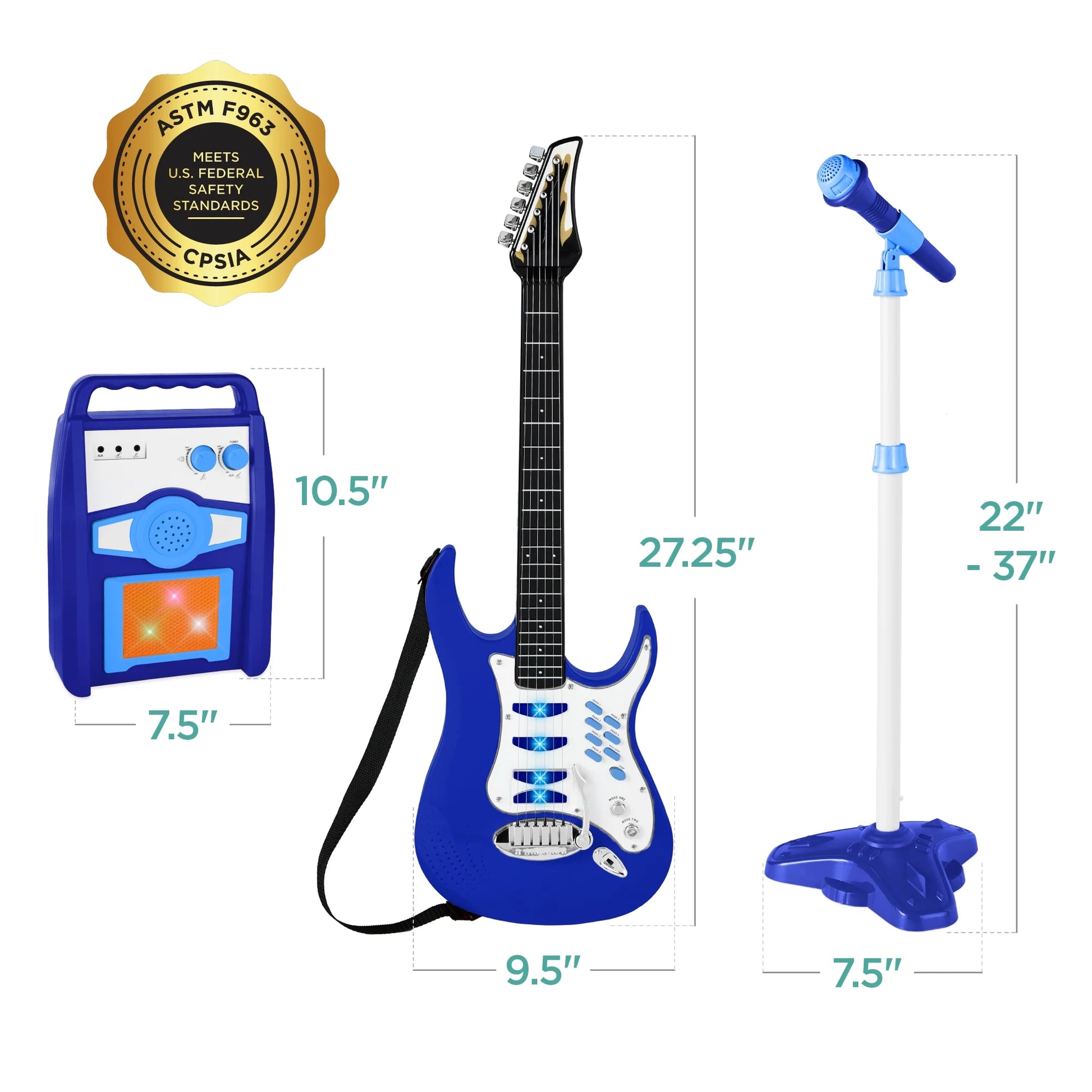 Electric Guitar Toy Play Set W/ 6 Demo Songs