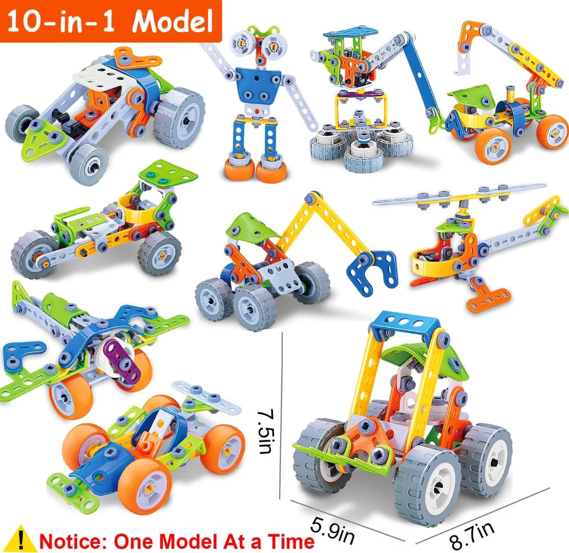 10 in 1 Robot and Vehicle Building Set