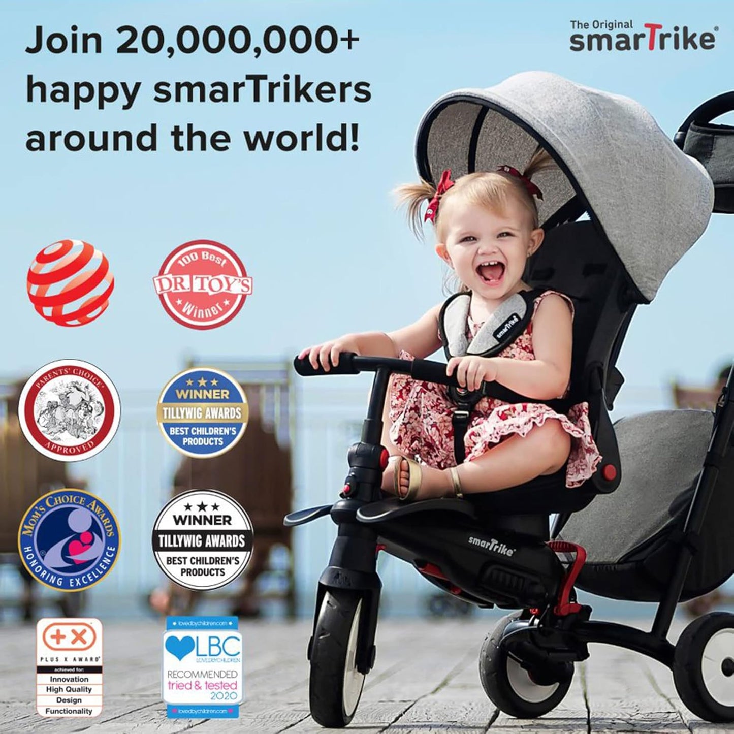 Adjustable Toddler Tricycle Push Bike