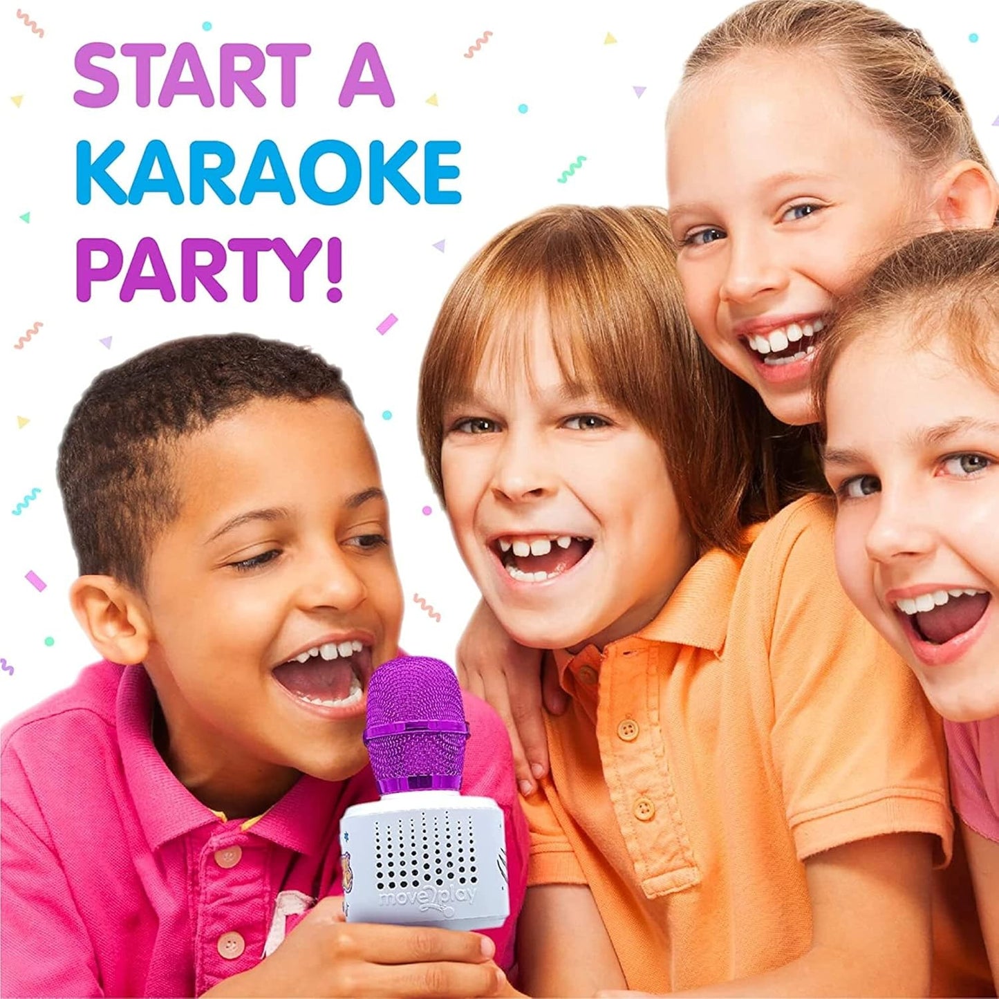 Kids Karaoke Microphone: Includes Bluetooth & Pre-Loaded Songs 