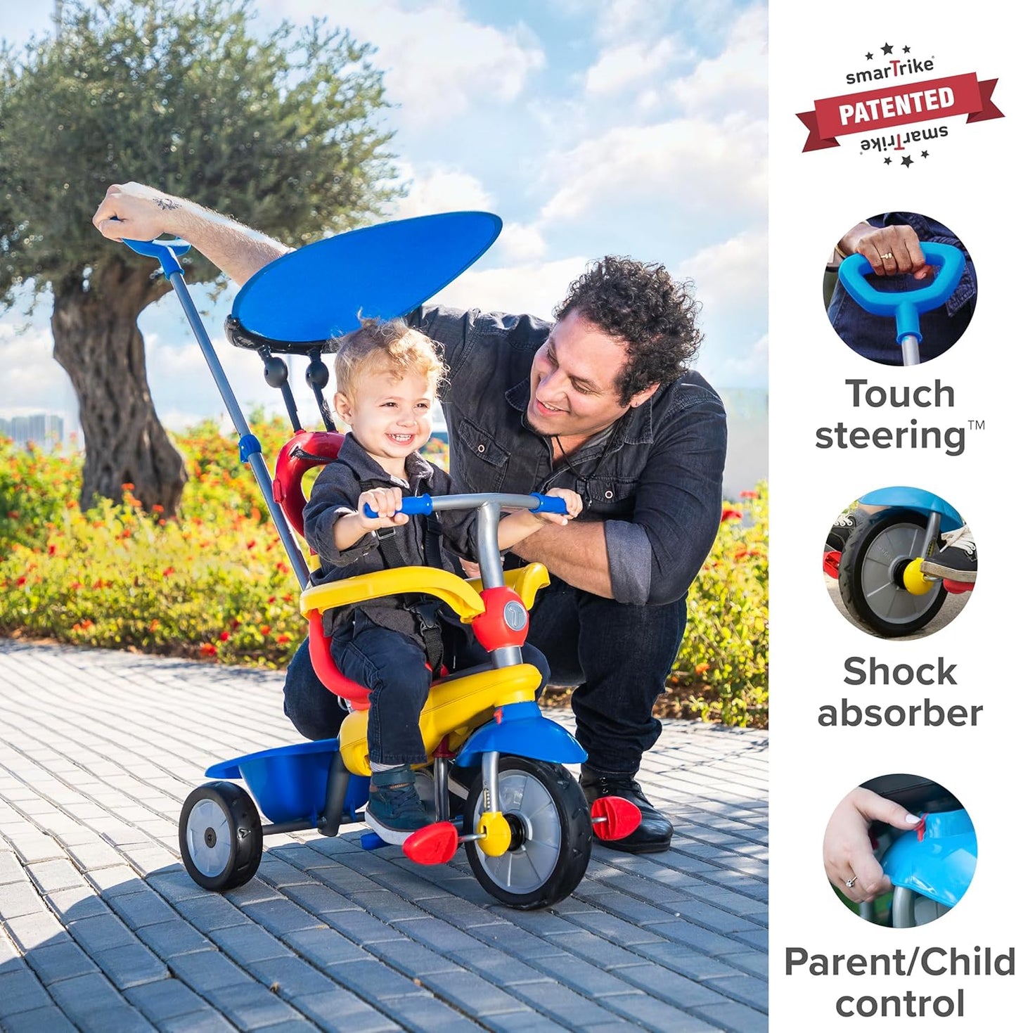Adjustable Toddler Tricycle Push Bike