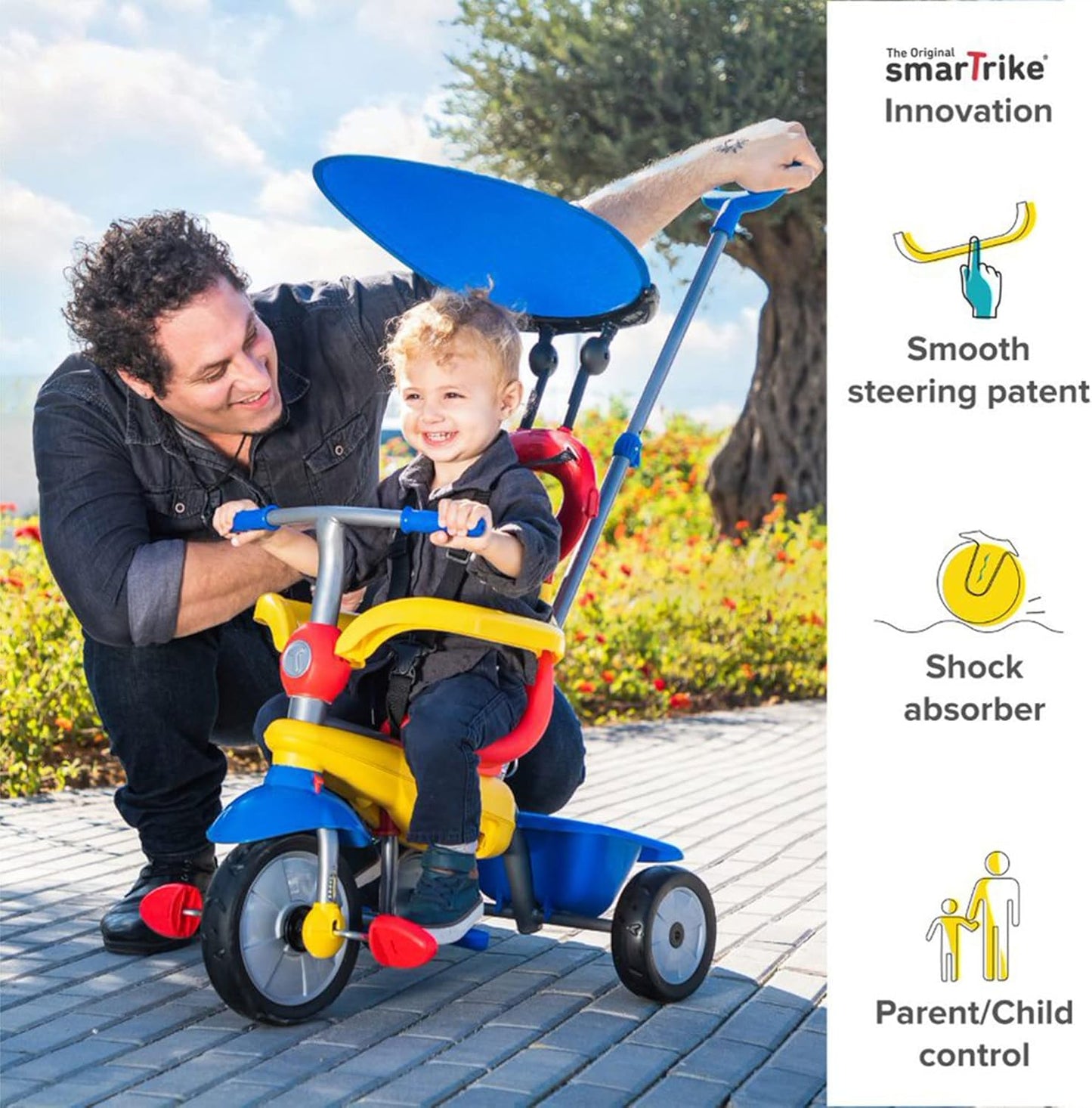 Adjustable Toddler Tricycle Push Bike