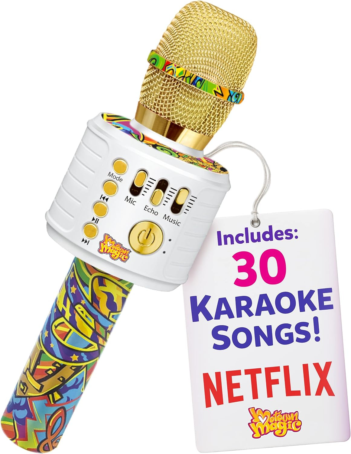 Kids Karaoke Microphone: Includes Bluetooth & Pre-Loaded Songs