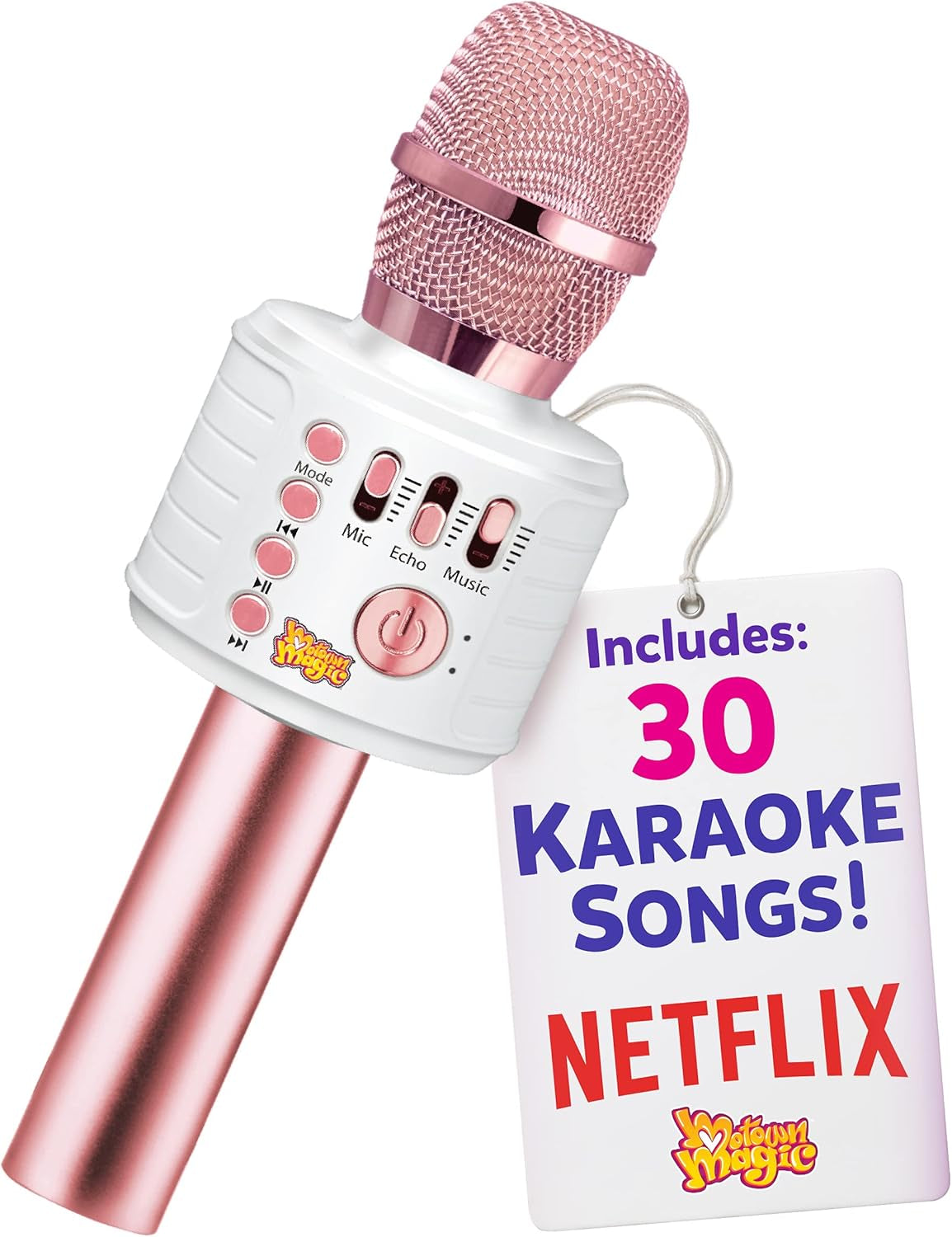 Kids Karaoke Microphone: Includes Bluetooth & Pre-Loaded Songs 