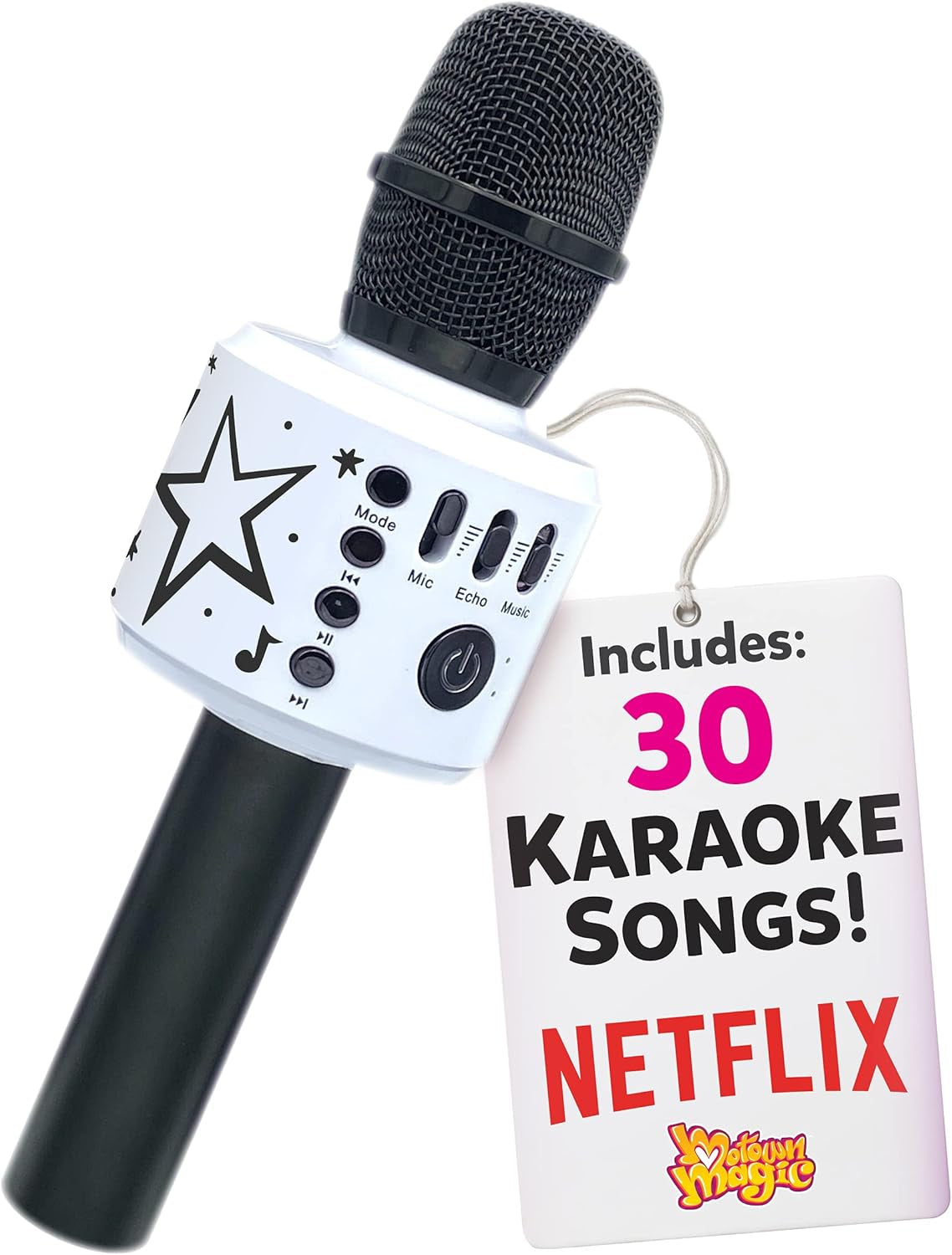 Kids Karaoke Microphone: Includes Bluetooth & Pre-Loaded Songs